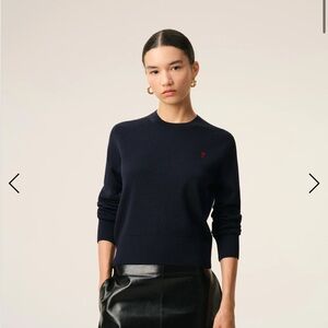 Ami Paris Navy Crewneck Sweater